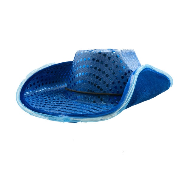 Light Up Cowboy Hat Blue